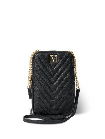 Prešívaný Telefón Crossbody Taška S Reťazou